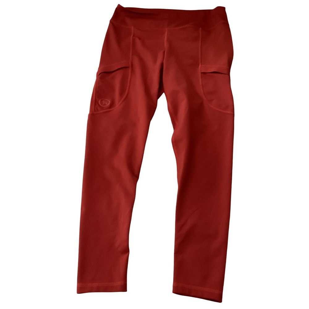 Backcountry Womens High‎ Rise Athletic Leggings Red Side Pockets Size Large